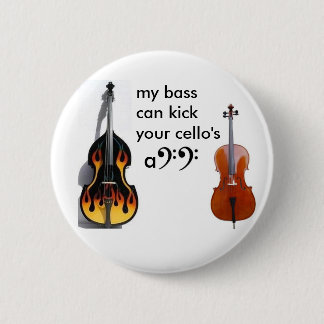 Kontrabass gegen Cello Button