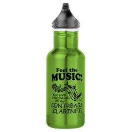 Kontrabass-Klarinette fühlen die Musik Edelstahlflasche