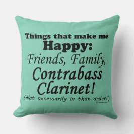Kontrabass-Klarinette macht mich glücklich Kissen