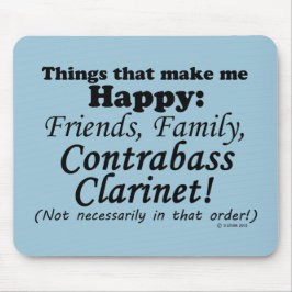 Kontrabass-Klarinette macht mich glücklich Mousepad