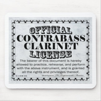 Kontrabass-Klarinettenlizenz Mousepad
