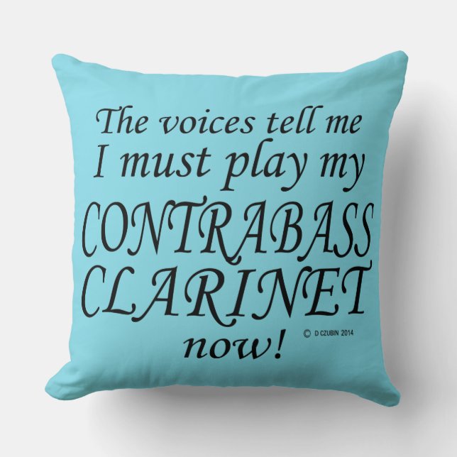 Kontrabass Klarinettenstimmen sagen, müssen spiele Kissen (Vorderseite)