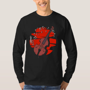 Kontrabass Noten Jazzmusik Kontrabass Spielen T-Shirt
