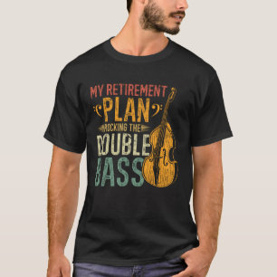 Kontrabass-Renteneplan Retro-Kontrabass Fidel T-Shirt
