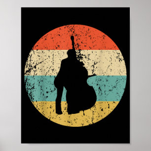 Kontrabass-Shirt - Vintage Retro-Musik Poster