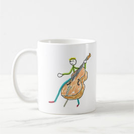 Kontrabass Stickman Kaffeetasse