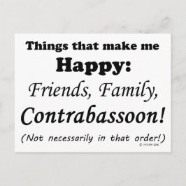 Kontrabassoon macht mich glücklich postkarte
