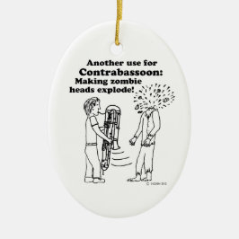 Kontrabassoon macht Zombies explodieren Keramikornament