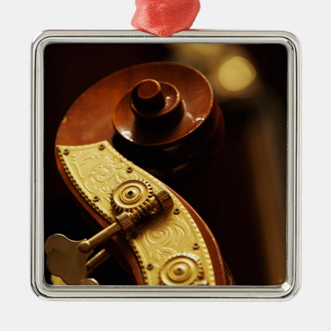 Kontrabassspindelkasten 2 silbernes ornament (Vorne)