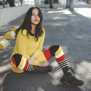 Kontragelb mit Rot Leggings