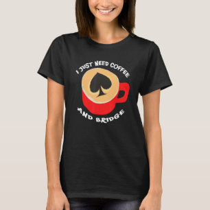 Kontrakt-Bridge-Kaffeebieter Duplikat-Kartenspiel T-Shirt