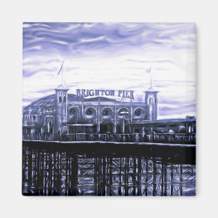 Kontrast Brighton Pier Digital Painting Magnet