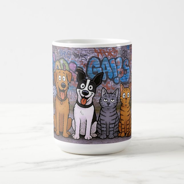 Kontrast für Graffiti-Heimtiere Kaffeetasse (Mittel)
