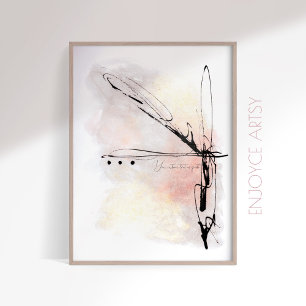 Kontrastfarbene Aquarellfarben abstrakte Wandkunst Poster