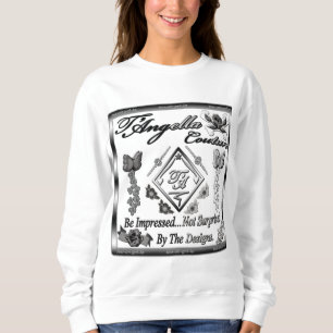 Kontrastierendes schwarzes/weißes Blumen Sweatshirt