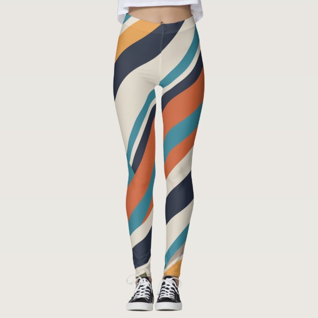 Kontrastlinien Leggings (Vorderseite)