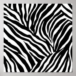 Kontrastreiches Zebrastreifen-Farbseiten-Template Poster
