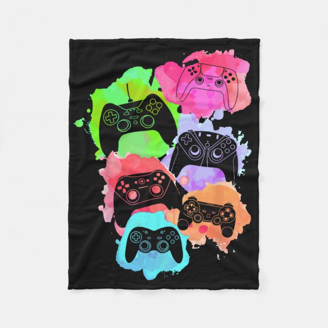 Kontrolle Alle Gamer Video Game Lover Controller N Fleecedecke (Vorderseite)