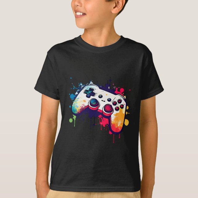 Kontrolle aller Videospielcontroller-Gamer T-Shirt (Vorderseite)