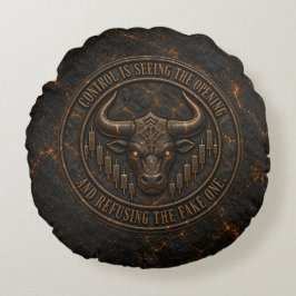 Kontrolle bedeutet, die Chance zu sehen | Dark Emb Rundes Kissen