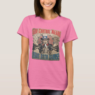 Kontrolle bedeutet zwei Hände Retro T-Shirt
