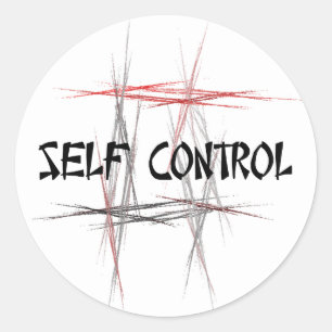 Kontrolle der Kampfkunst Runder Aufkleber