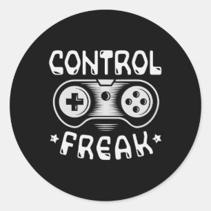 Kontrolle Freak - Funny Gaming Video Games Gamer Runder Aufkleber