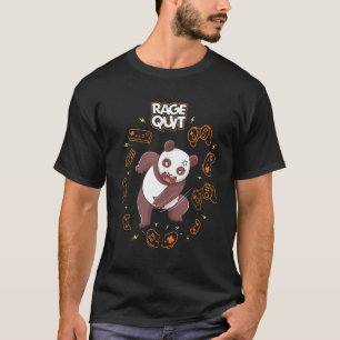 Kontrolle Freak Rage beenden Angry Gamer Panda Bär T-Shirt