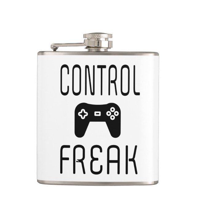 Kontrolle Freak Video Game Gamer Flachmann (Vorderseite)