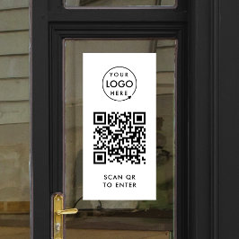 Kontrolle für den QR-Codezugriff | Scan to Enter O Fensteraufkleber
