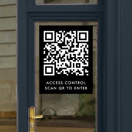Kontrolle für den QR-Codezugriff | Schwarze Türspe Fensteraufkleber