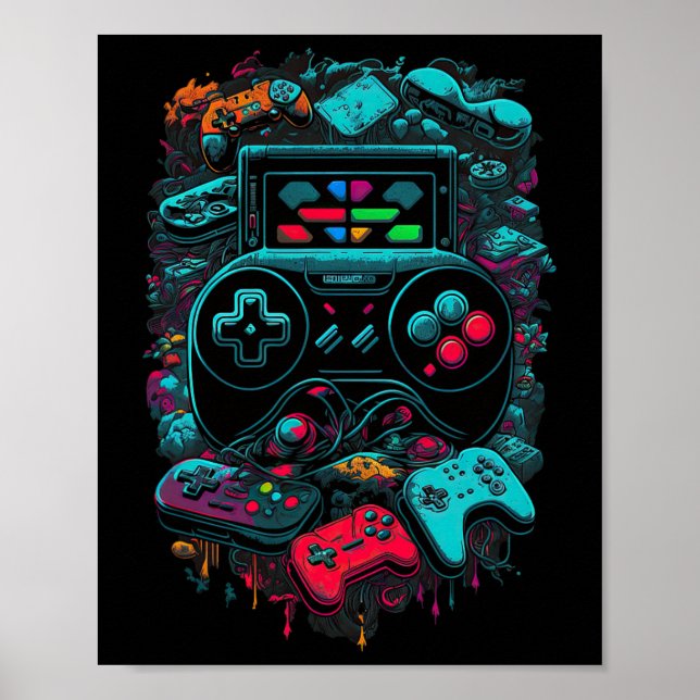 Kontrolle Gamer Video Game Controller 14 Poster (Vorne)