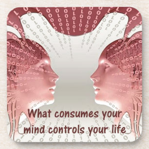 Kontrolle Ihr Lebensangebot Positives Denken Spric Getränkeuntersetzer