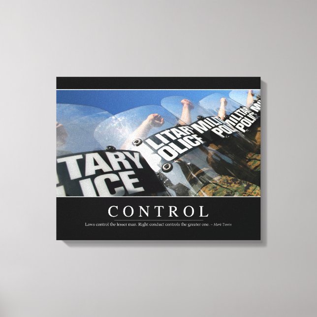 Kontrolle: Inspiration Leinwanddruck (Vorderseite)