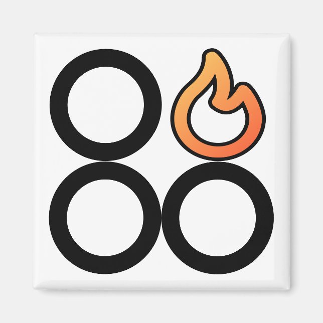 Kontrolle-Magnet für das Label "Stove Knob, hinter Magnet (Vorne)