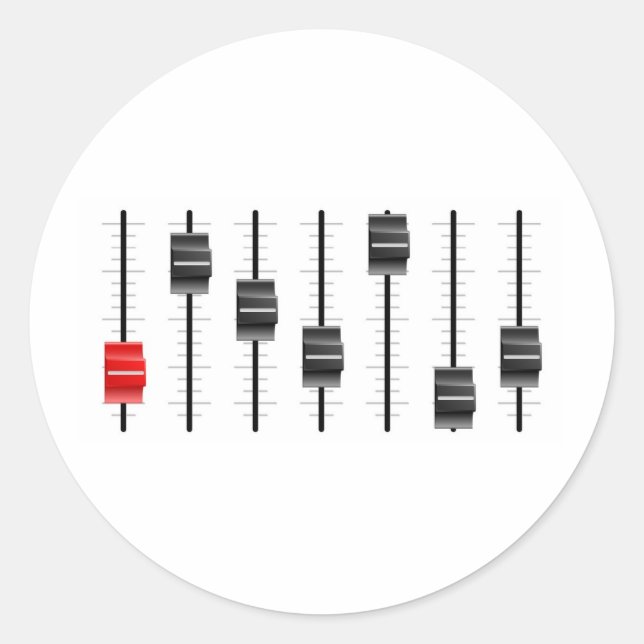 Kontrolle- oder Grafikplatine - Schieberegler oder Runder Aufkleber (Vorderseite)