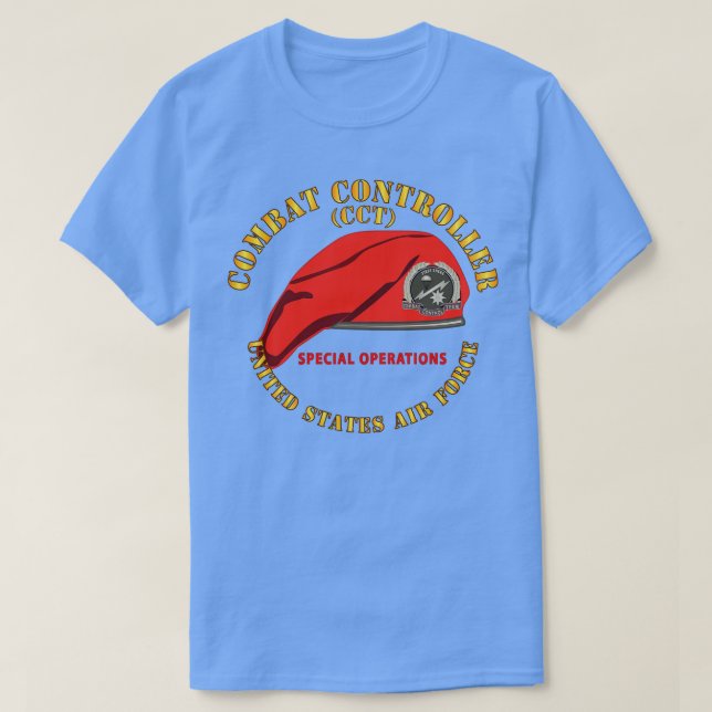 Kontrolle-Team-Abzeichen mit Red Beret SOF USAF X T-Shirt (Design vorne)