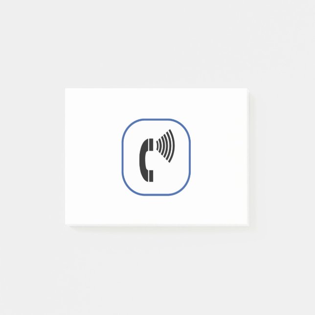 Kontrolle Telefon Post-it Klebezettel (Vorderseite)