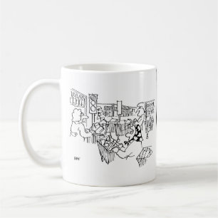 Kontrolle Verkehrsleuchten in einem Supermarkt Kaffeetasse