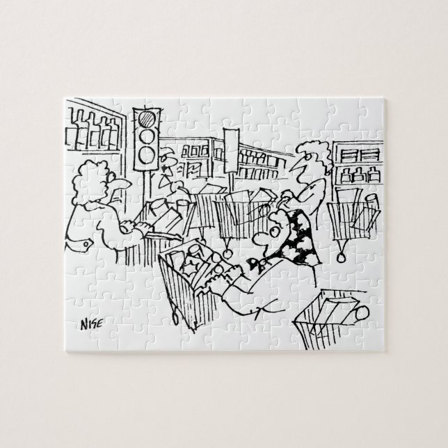 Kontrolle Verkehrsleuchten in einem Supermarkt Puzzle (Horizontal)