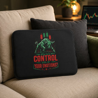 Kontrolliere deine Emotionen Stier Handelsmentalit Laptopschutzhülle