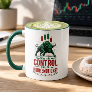 Kontrolliere deine Emotionen Stier Handelsmentalit Tasse