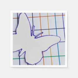 KONTROLLIERTE BUTTERFLY PAPIERNAPKINE SERVIETTE