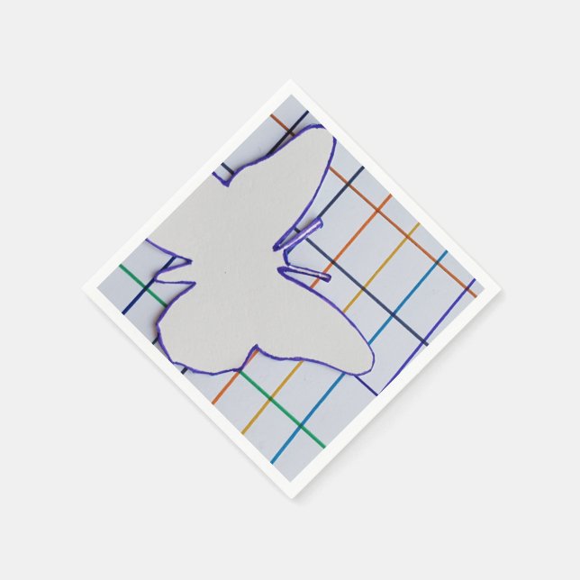 KONTROLLIERTE BUTTERFLY PAPIERNAPKINE SERVIETTE (Ecke)