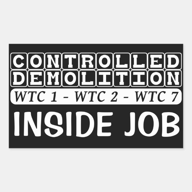 Kontrolliertes komplexes Insider-Jobschwarzes der Rechteckiger Aufkleber (Vorderseite)