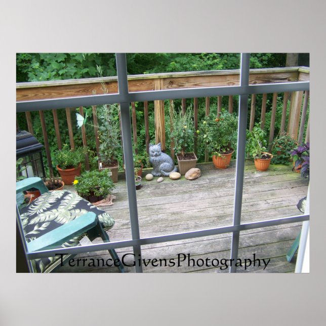 Kontrollkamera im Fenster Poster (Vorne)