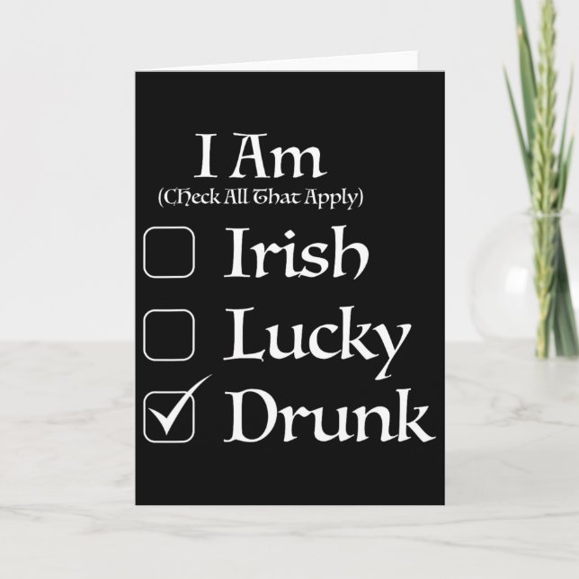 Kontrollkästchen St. Patricks Day Karte (Vorderseite)
