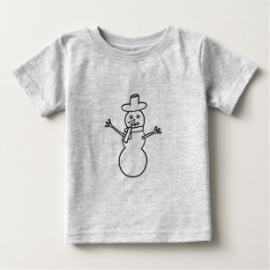 Kontur Art Zeichnend - Snowman-Malerei Shirt