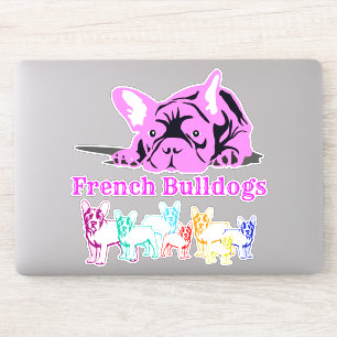 Kontur Aufkleber Französische Bulldoggen