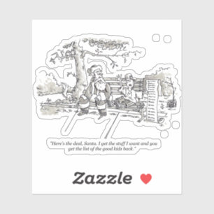 Kontur-Aufkleber "Santa Bad Kid" Aufkleber